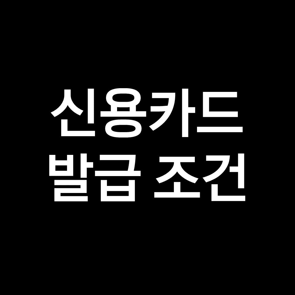 신용카드 발급조건, 신용카드 발급기간 (대학생, 주부, 신용점수)