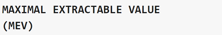 Maximal Extractable Value 공식 설명